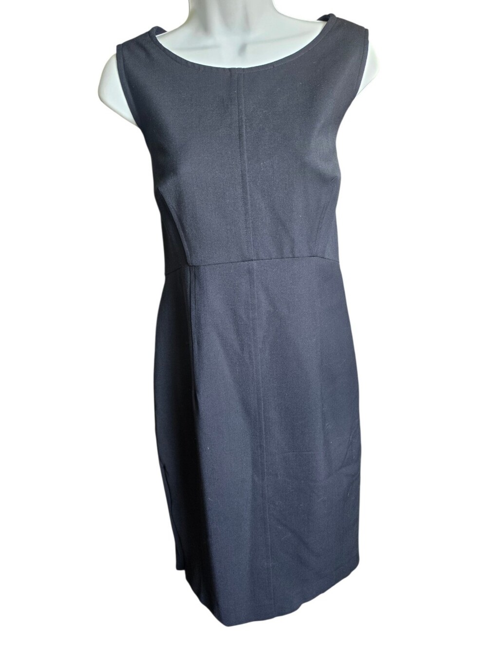 Milly Black Sleeveless Sheath Dress Women's Size 12 LBD Workwear Cocktail